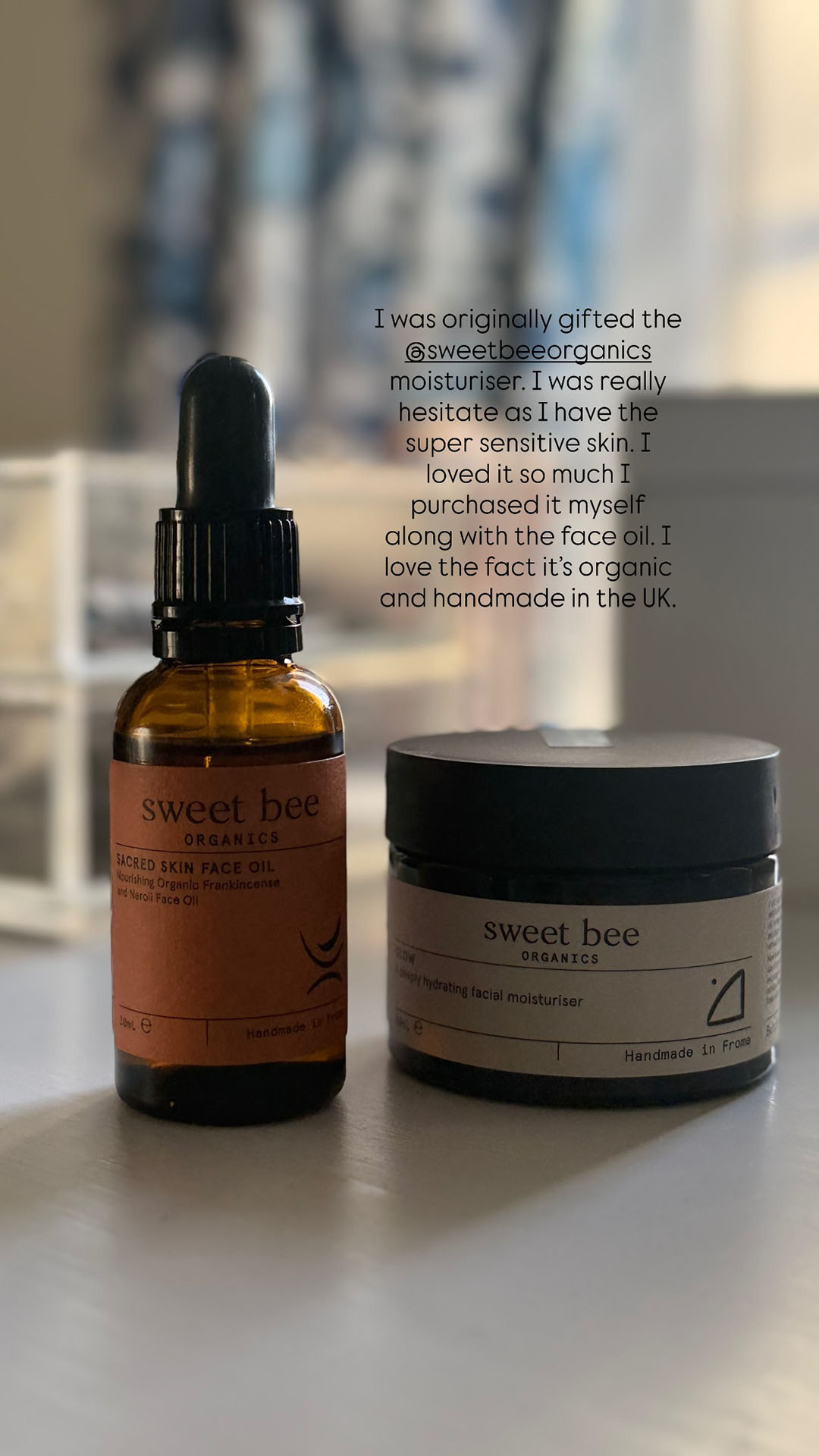 Sweet Bee Organics Facebook ad