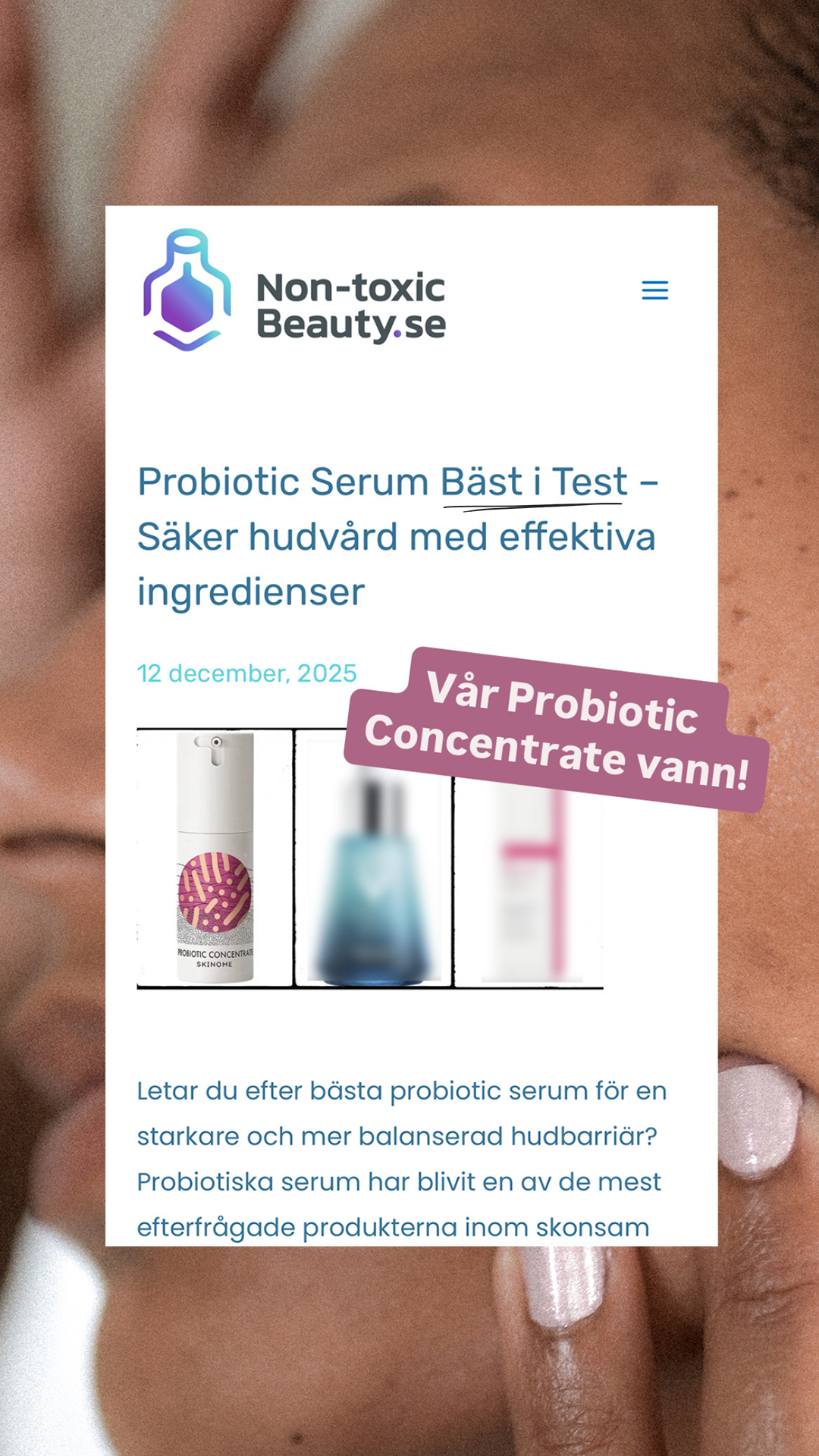 Skinome Facebook ad