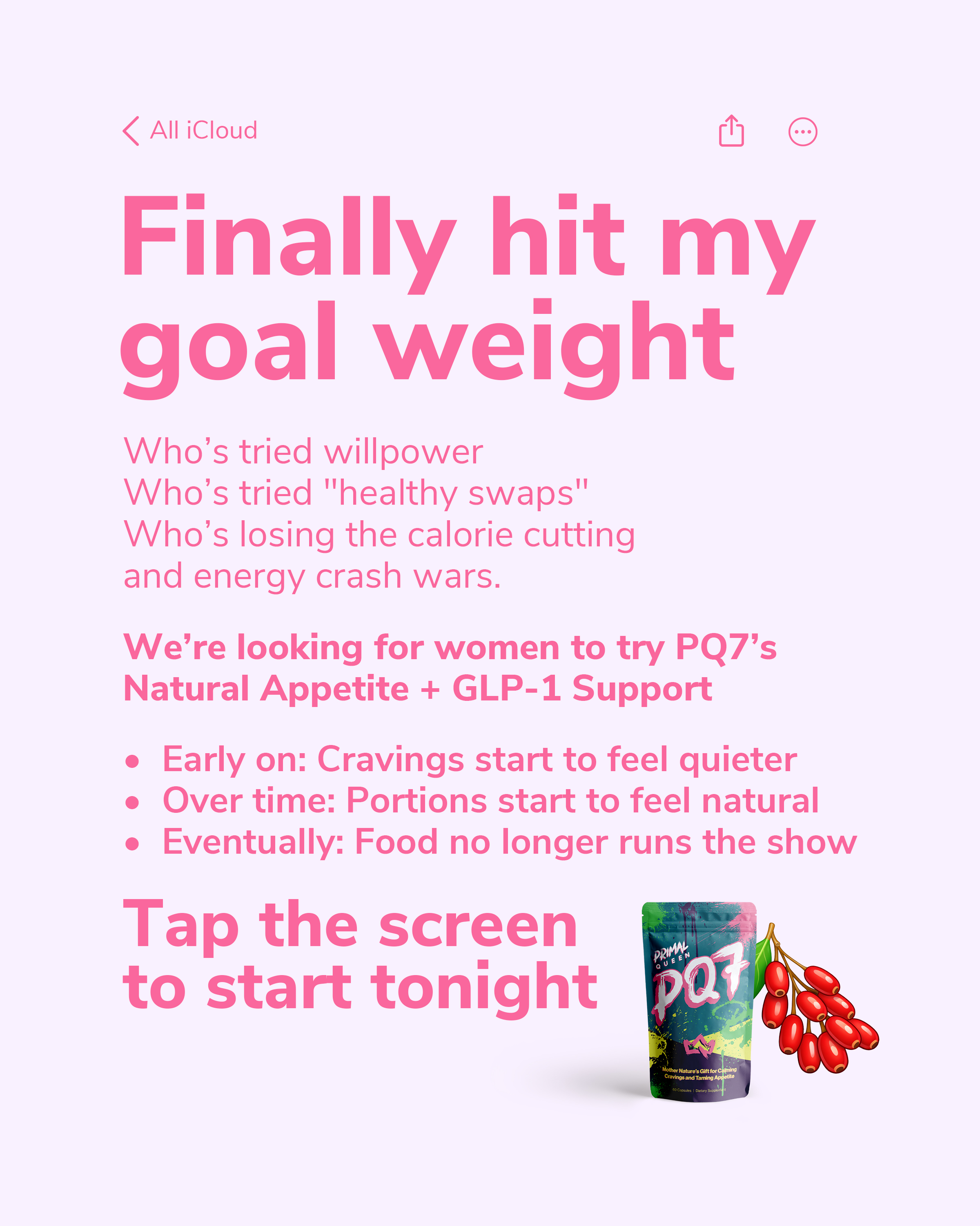 Primal Queen Facebook ad