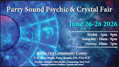 Psychic Fairs Facebook ad: Parry Sound Psychic & Crystal Fair