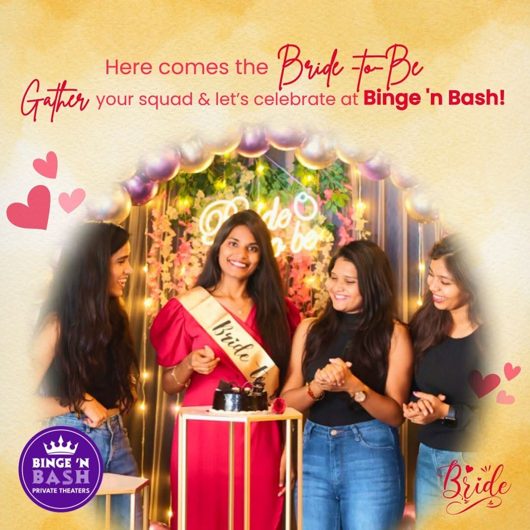 Binge 'n Bash - Private Theaters Facebook ad: Save ₹500 Today, Book Now
