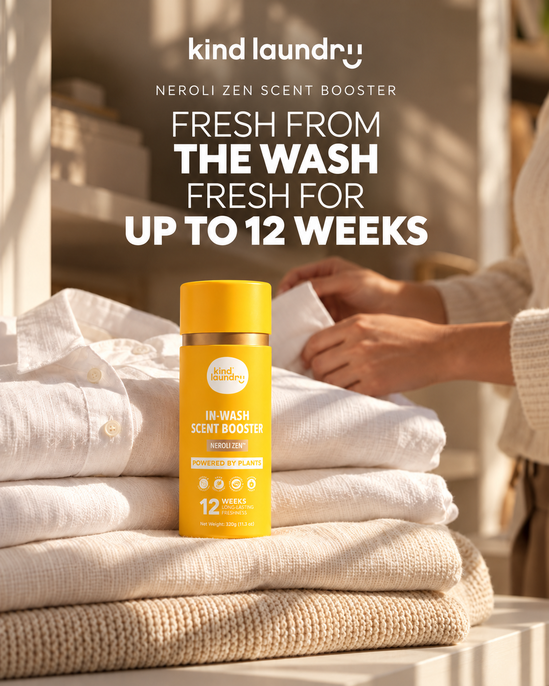 Kind Laundry Facebook ad: Plant-Powered Freshness That Lasts Weeks, Not Hours