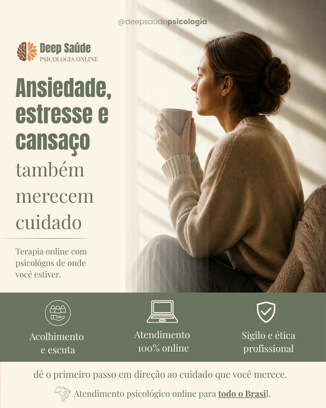 Clínica de Psicologia Online Deep Saúde  Facebook ad