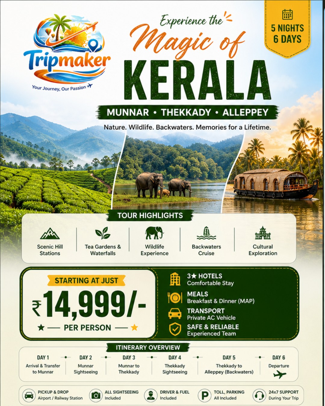 tripmakerofficial Facebook ad: Escape to God’s Own Country with Trip Maker!