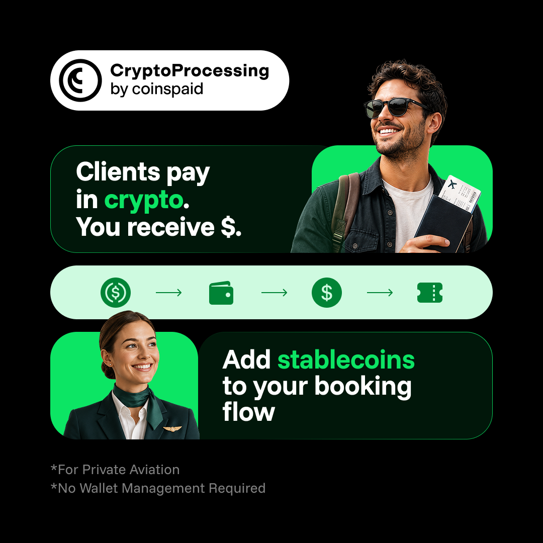 CryptoProcessing by Coinspaid US Facebook ad: Add a Pay with Crypto option