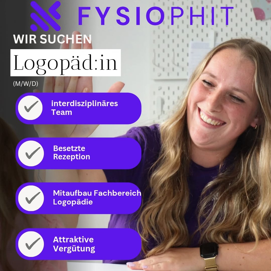 Fysiophit Facebook ad: FYSIOPHIT sucht Logopäd:in (m/w/d), sei Teil unseres neuen…