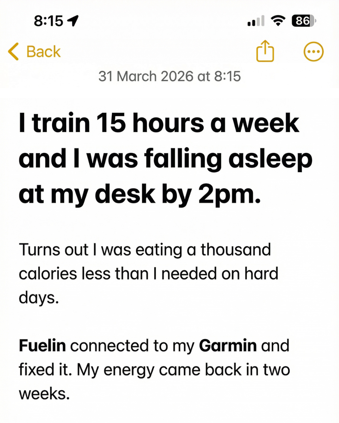 Fuelin Facebook ad