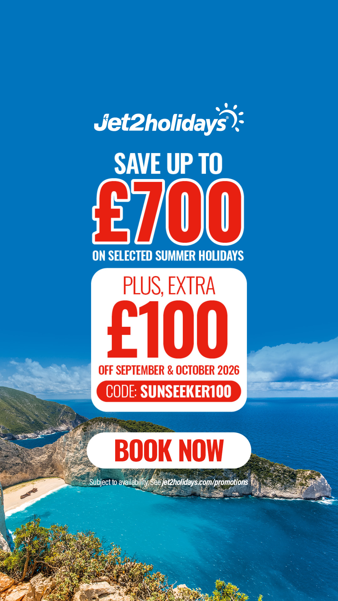 Jet2.com & Jet2holidays Facebook ad from Aug 3, 2026