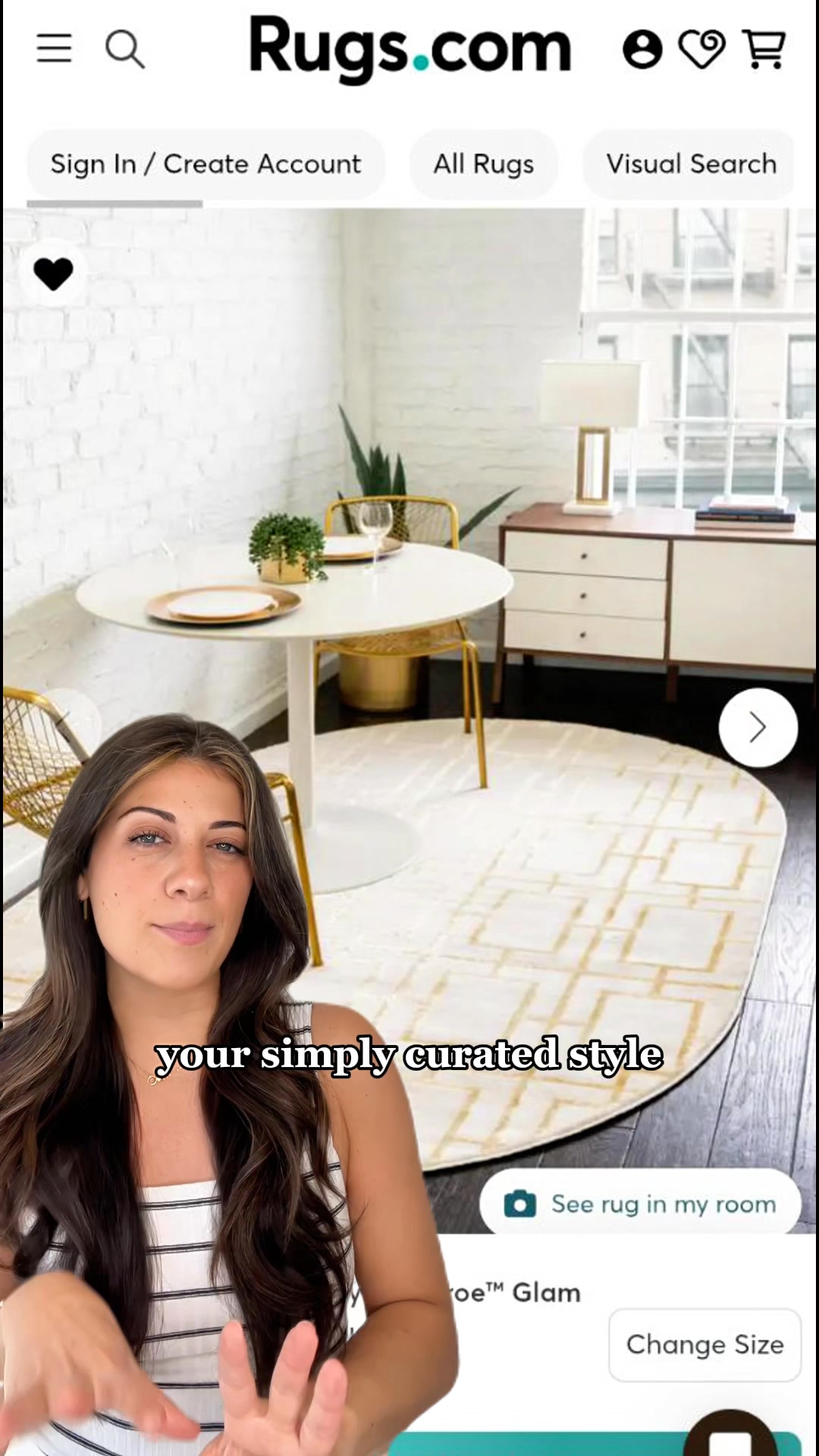 Rugs.com Facebook ad from Oct 20, 2025