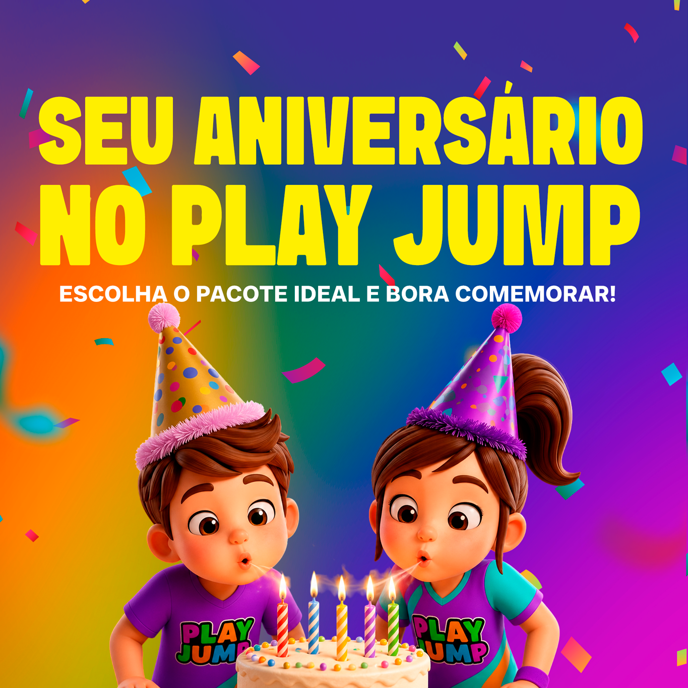 Play Jump - Santos Facebook ad: Nossos pacotes de aniversário foram criados pra você…