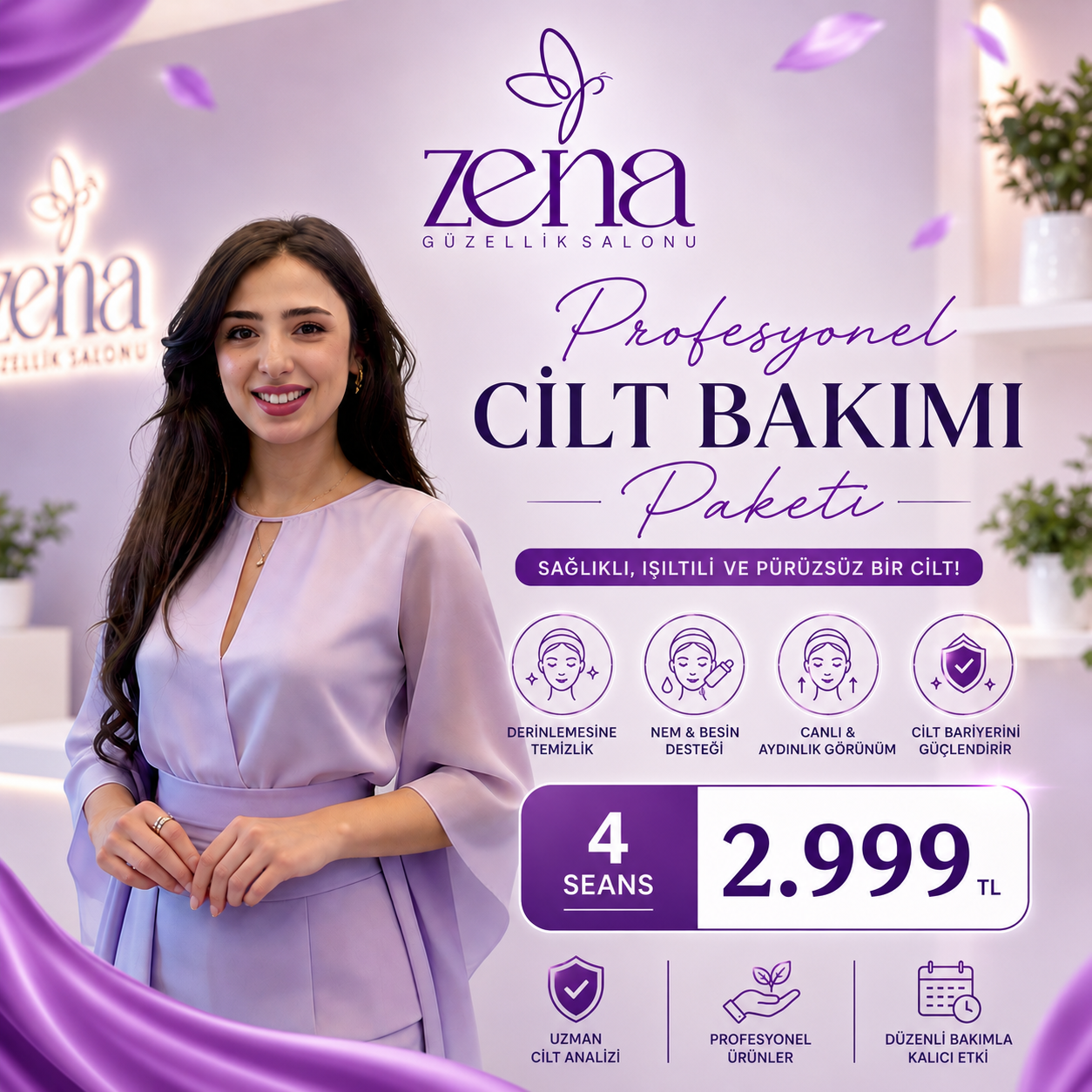 Zena Güzellik Salonu Facebook ad: Kadın Tüm Vücut Lazer Epilasyon | 10 Seans 4.499 TL
