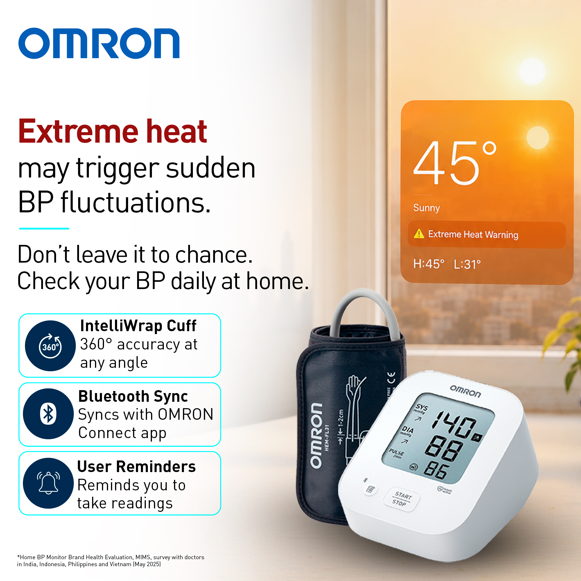 Omron Healthcare Facebook ad: Omron HEM 7183T1 FLIN Upper Arm Automatic Blood Pressure…
