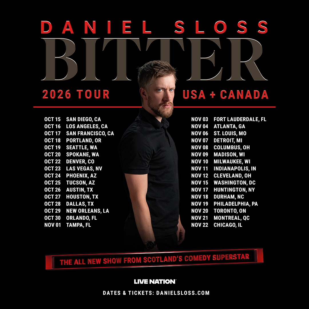 Daniel Sloss Facebook ad from Feb 11, 2026