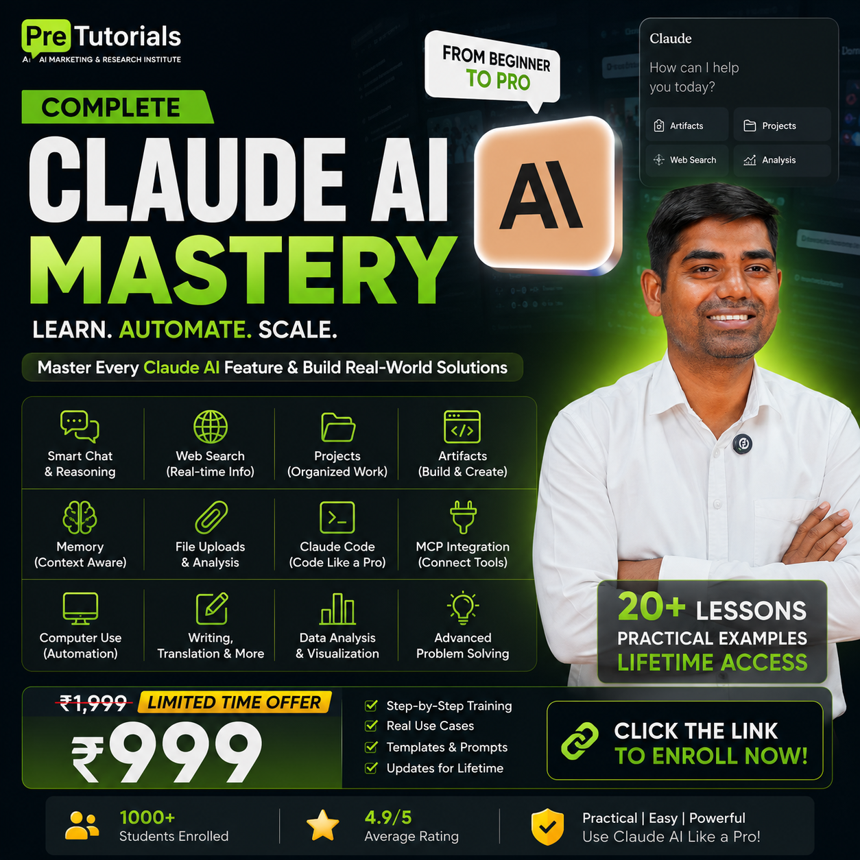 Pre Tutorials - Digital Marketing & Research Institute Facebook ad: Pura Course, Ek Webinar Ke Price Mein