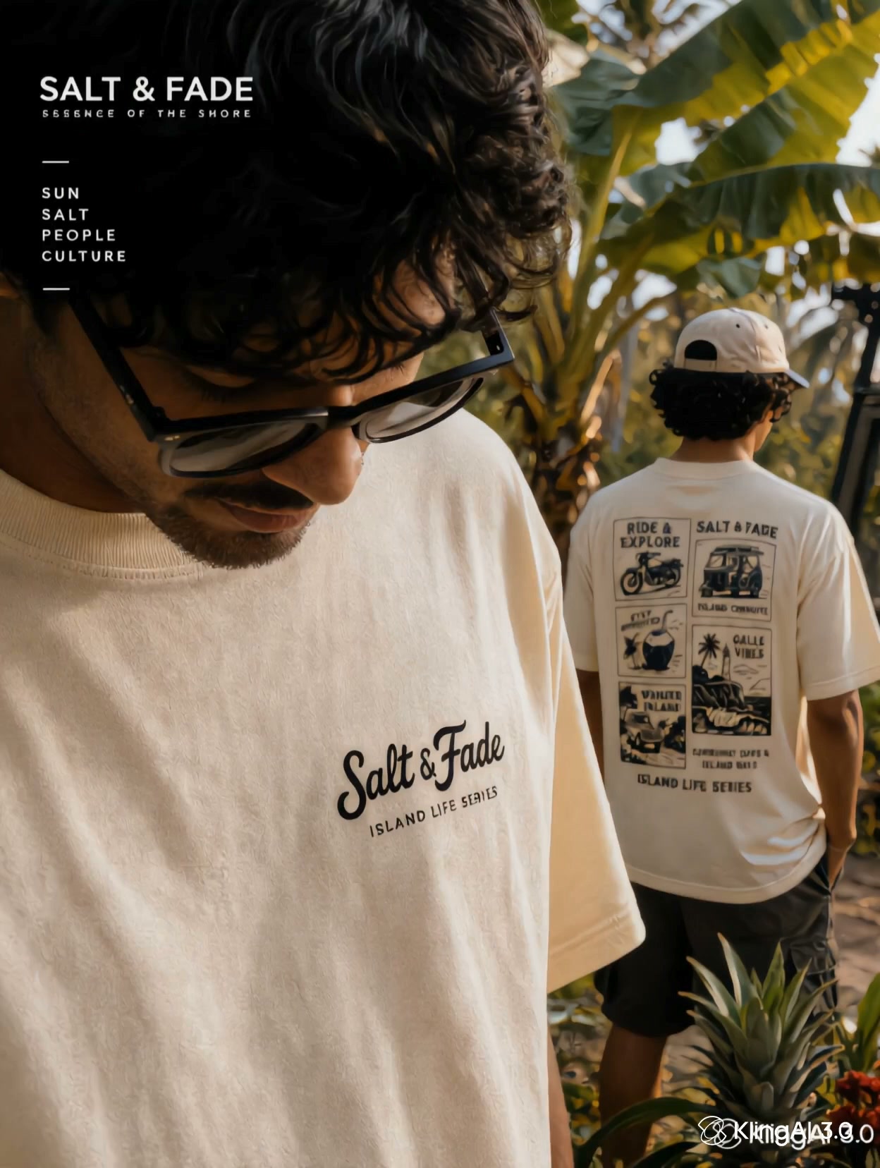Salt and fade Facebook ad: Salt & Fade, Island Wear. Designed in Sri Lanka.