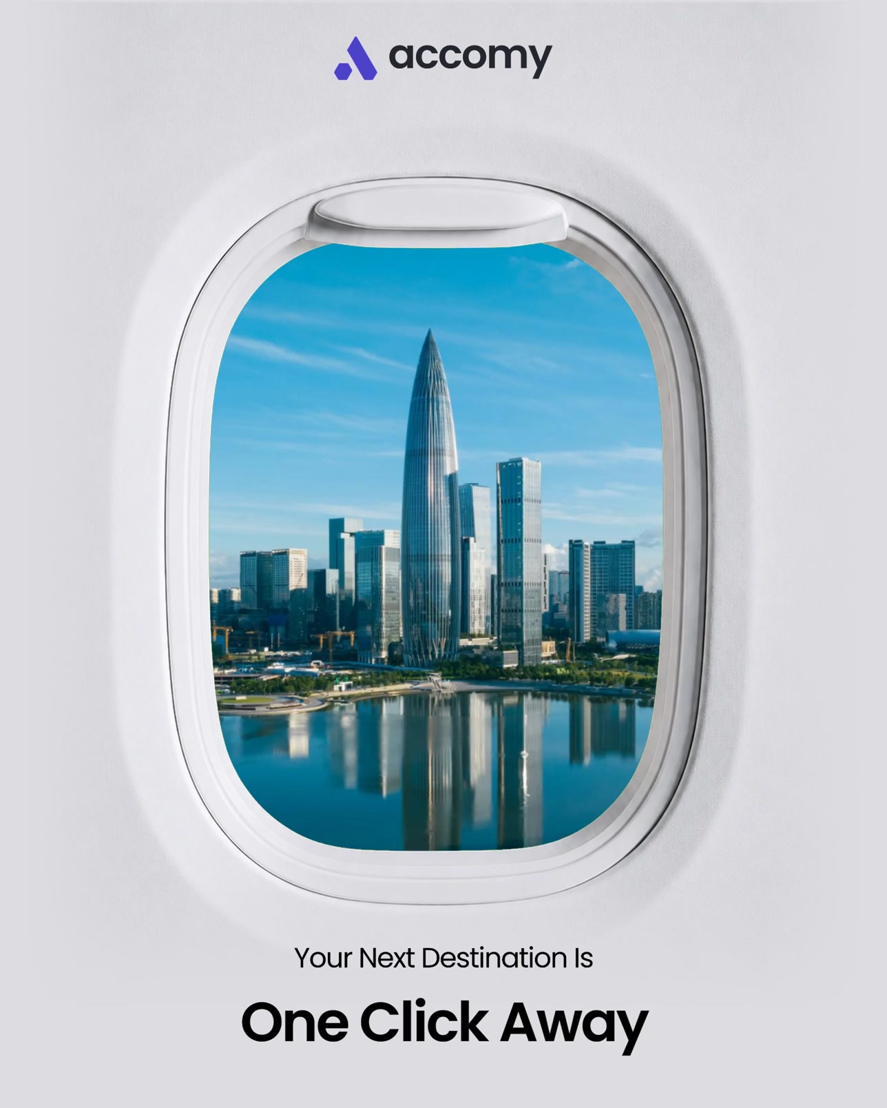 Accomy Facebook ad: Business travel costs 26% more than it should