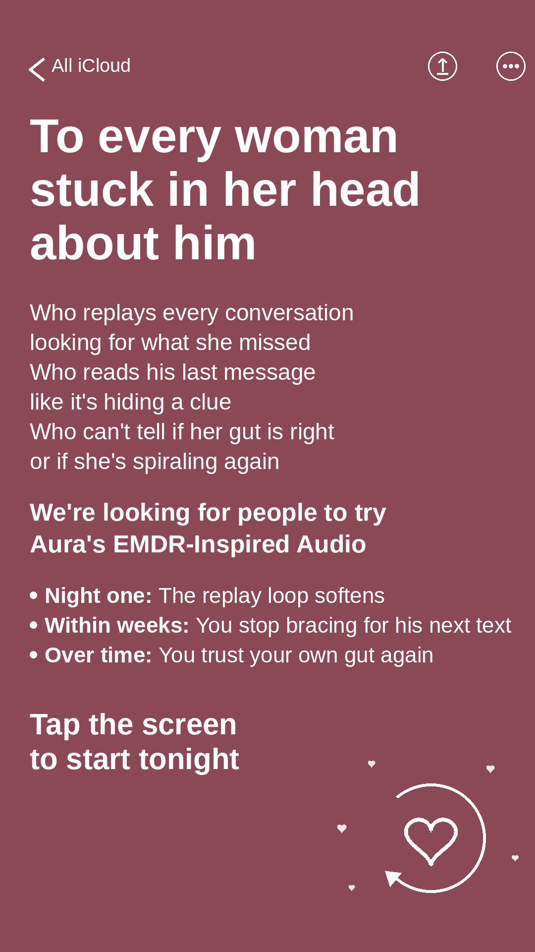Aura: Find peace every day Facebook ad