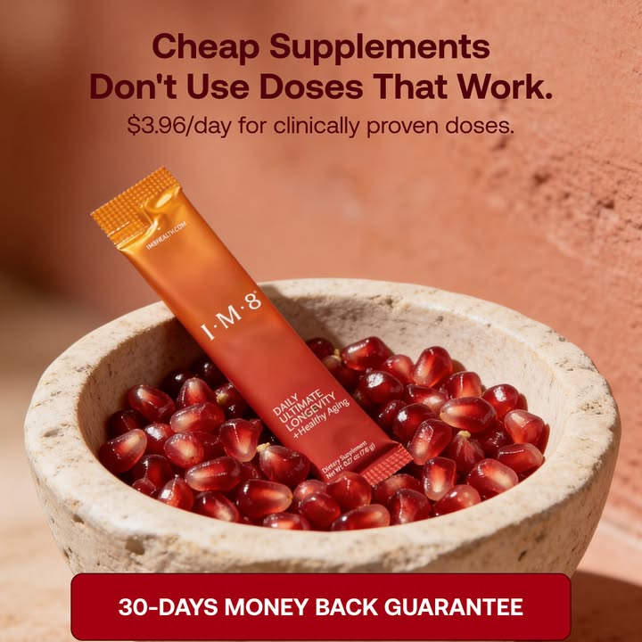 IM8 Global Facebook ad: Longevity Starts at the Cellular Level