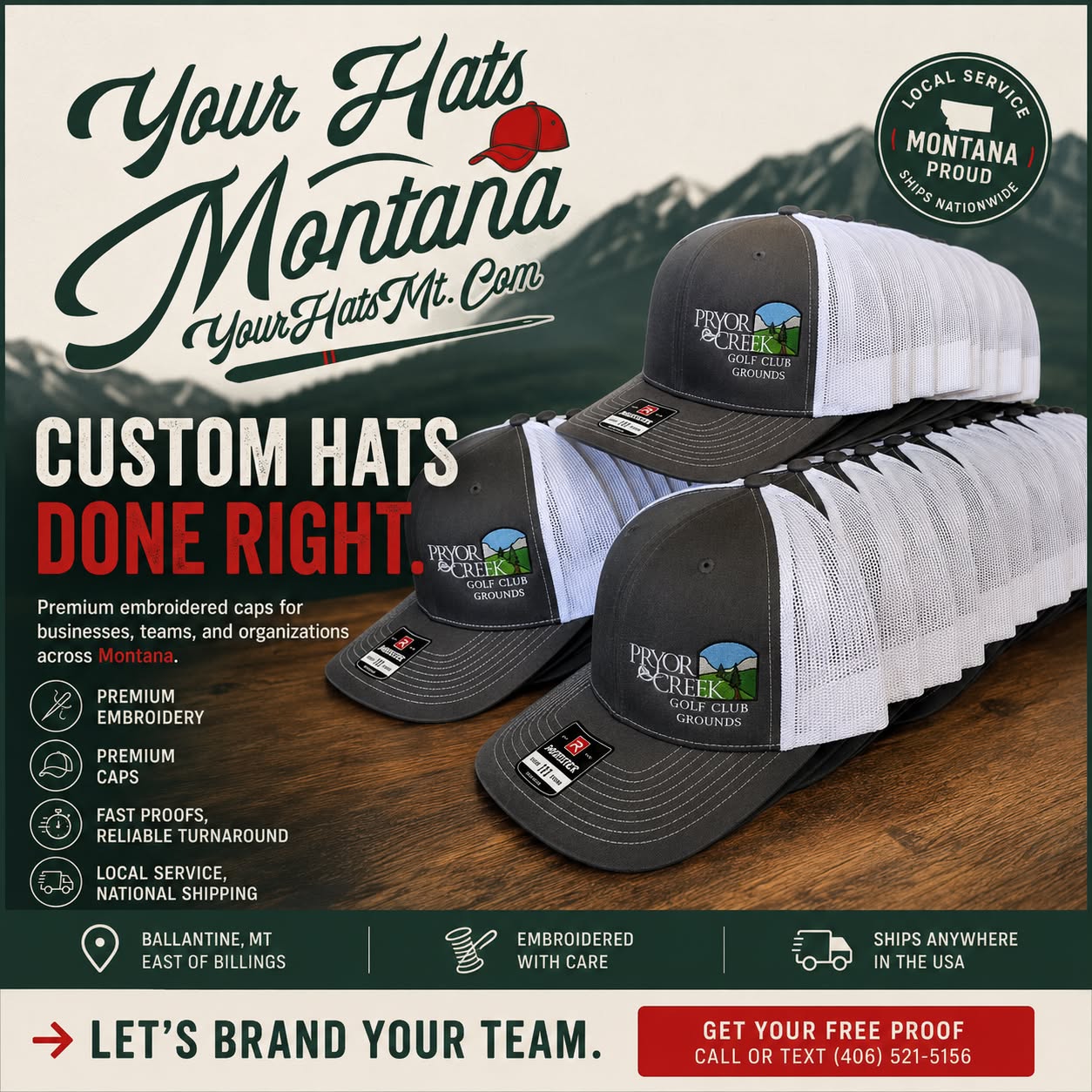 Your Hats MT Facebook ad: Instant Pricing
