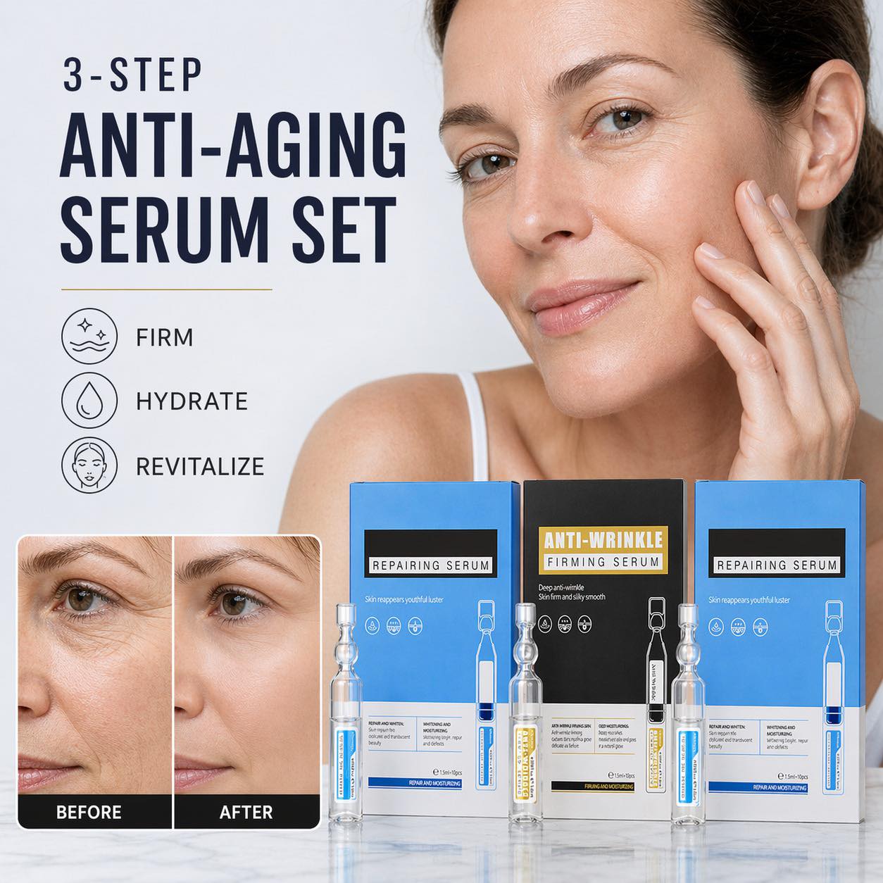 Beauty Avenue Malta Facebook ad: 30 stick anti aging serum set