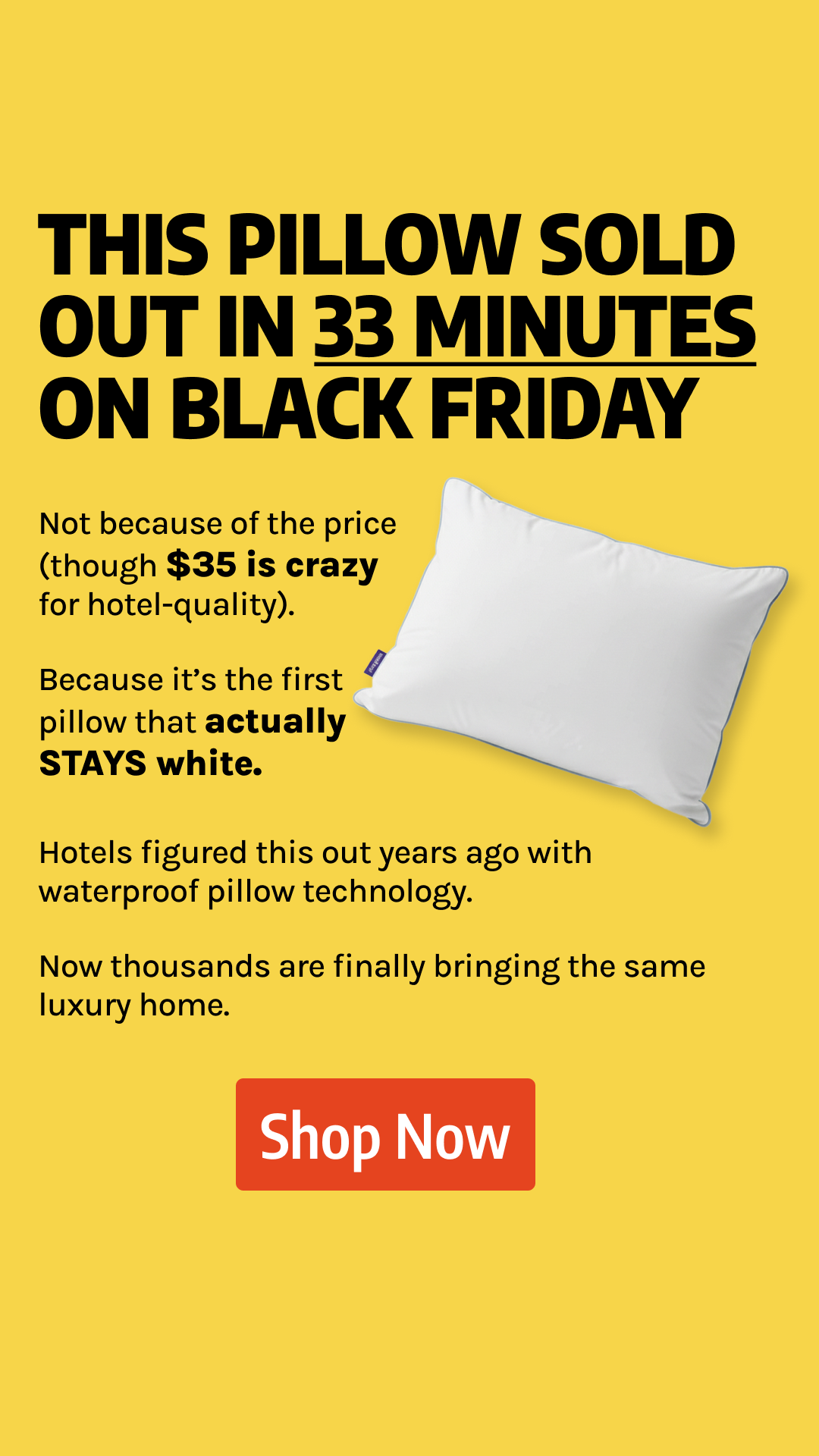 Mellow Hotel PIllows Facebook ad