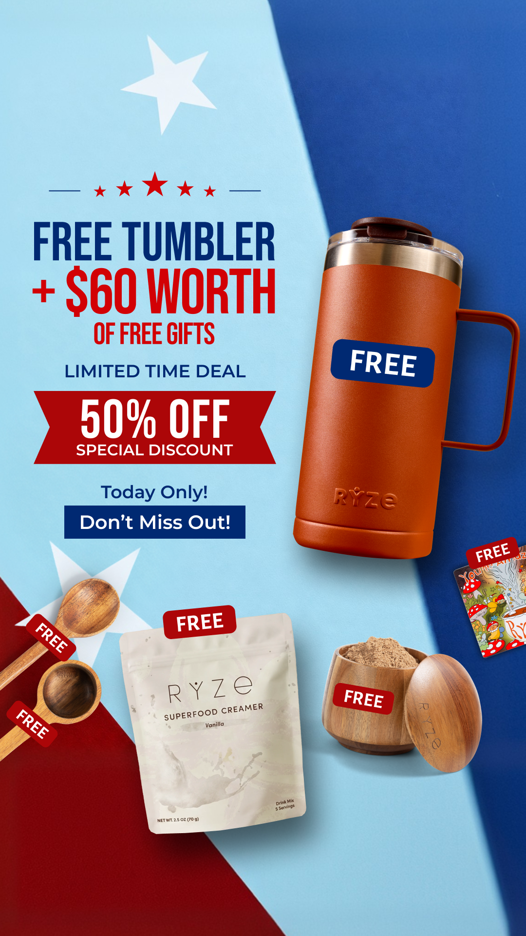 RYZE Superfoods Facebook ad