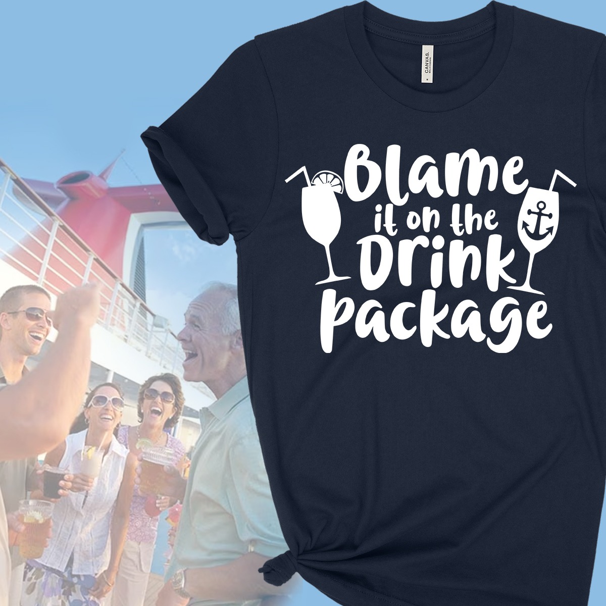 Vacation Shirts Facebook ad: Why do fish swim in salt water?