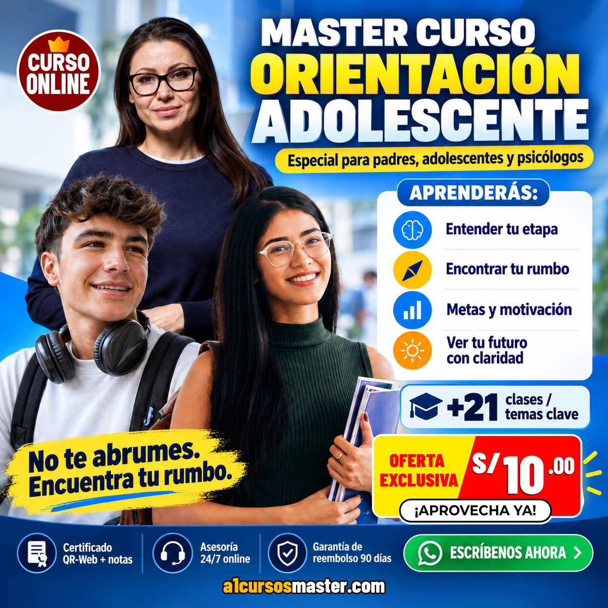 Escuela PIXEL Perú Facebook ad: Ayuda a tu adolescente a mejorar hábitos, enfoque y…