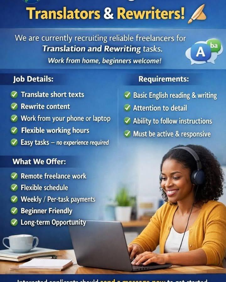 T.P Translation Service LTD Facebook ad: We are looking for a skilled and detail-oriented…