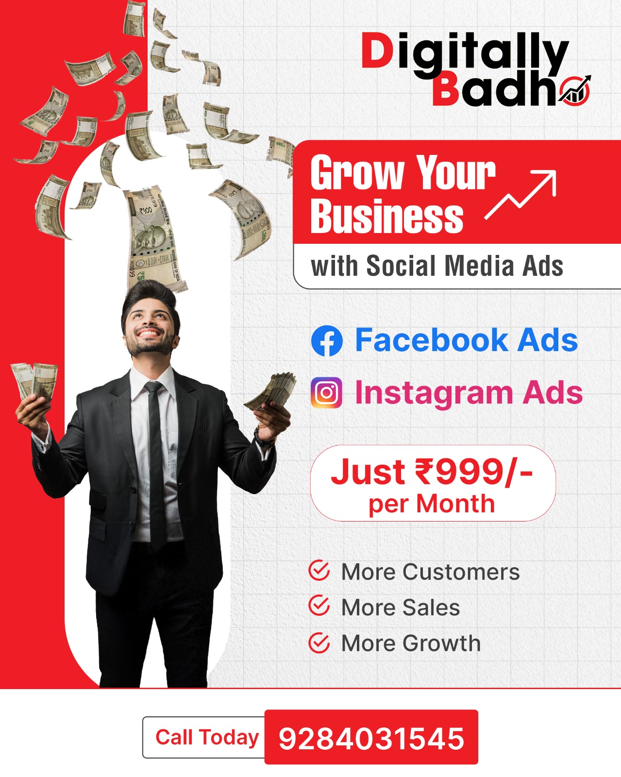 Digitally Badho Facebook ad: Grow Your Business With Meta Ads!
