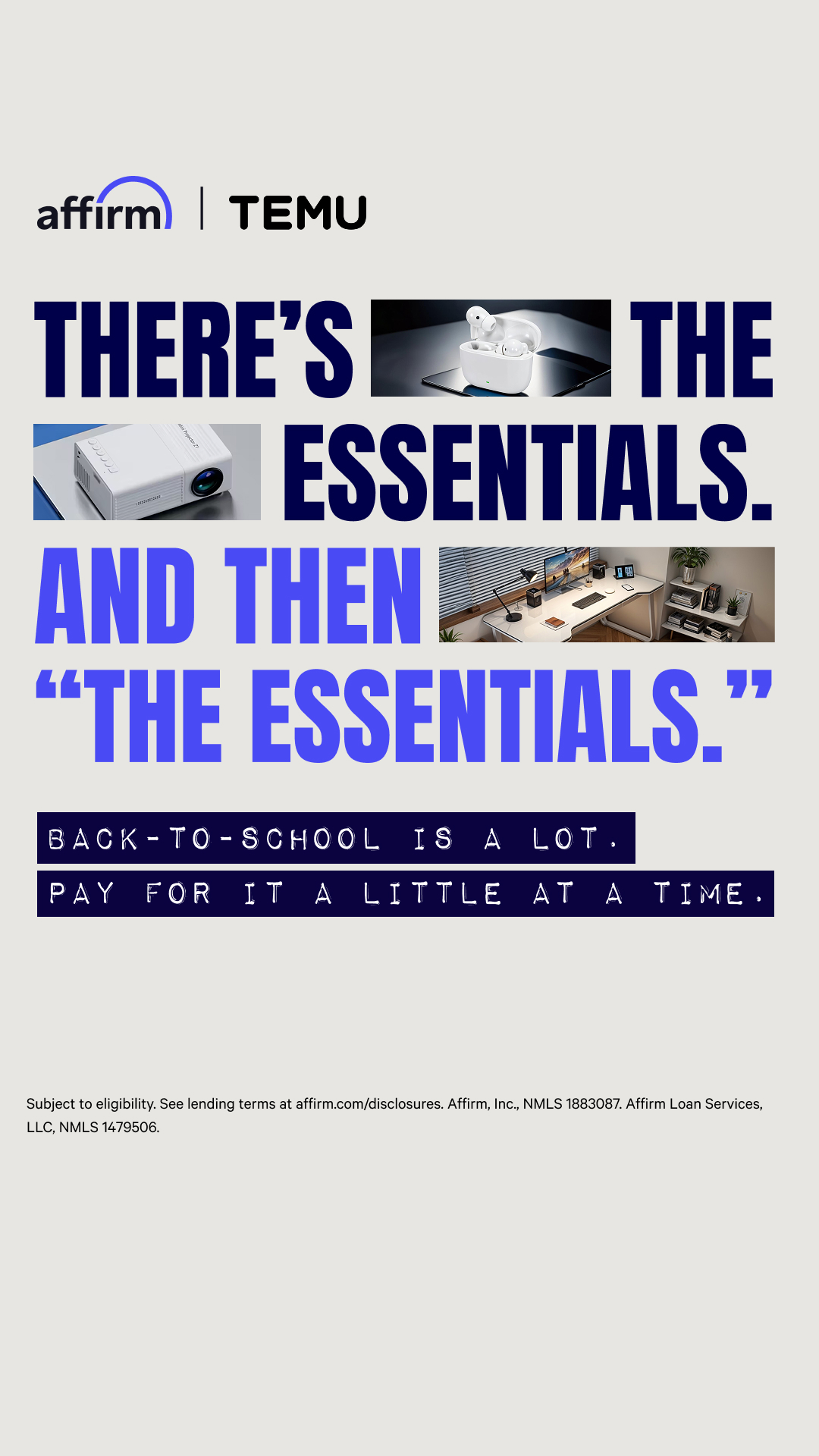 Affirm Facebook ad