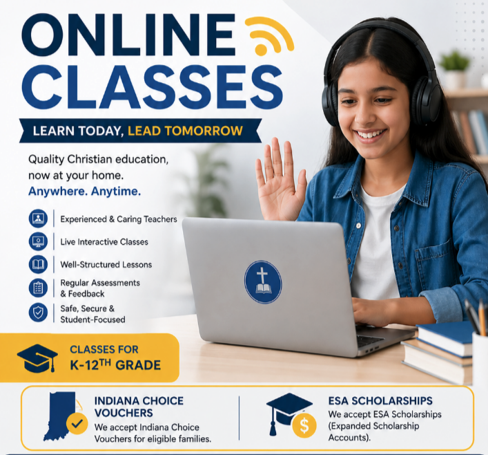Fishers Christian Academy Facebook ad from May 22, 2026