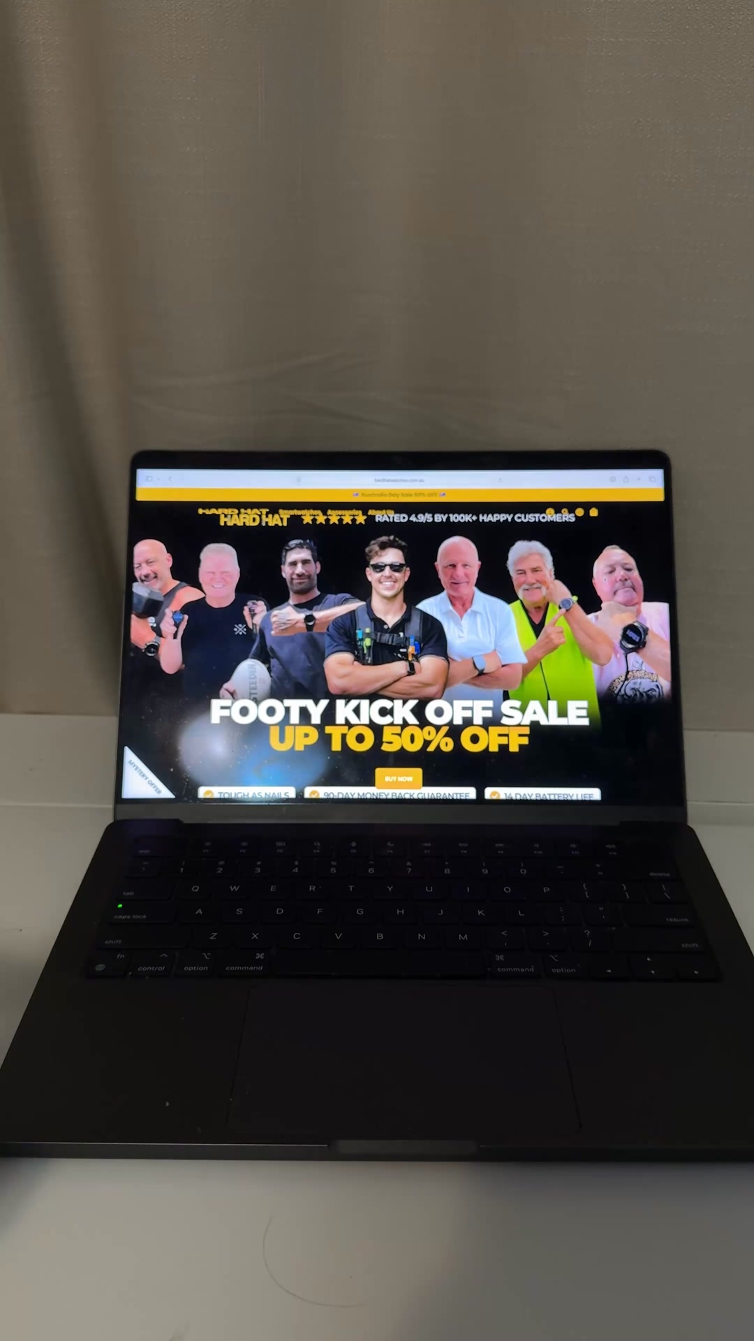 Hard Hat Watches Facebook ad: Kick Off Sale - Up to 50% Off Storewide!