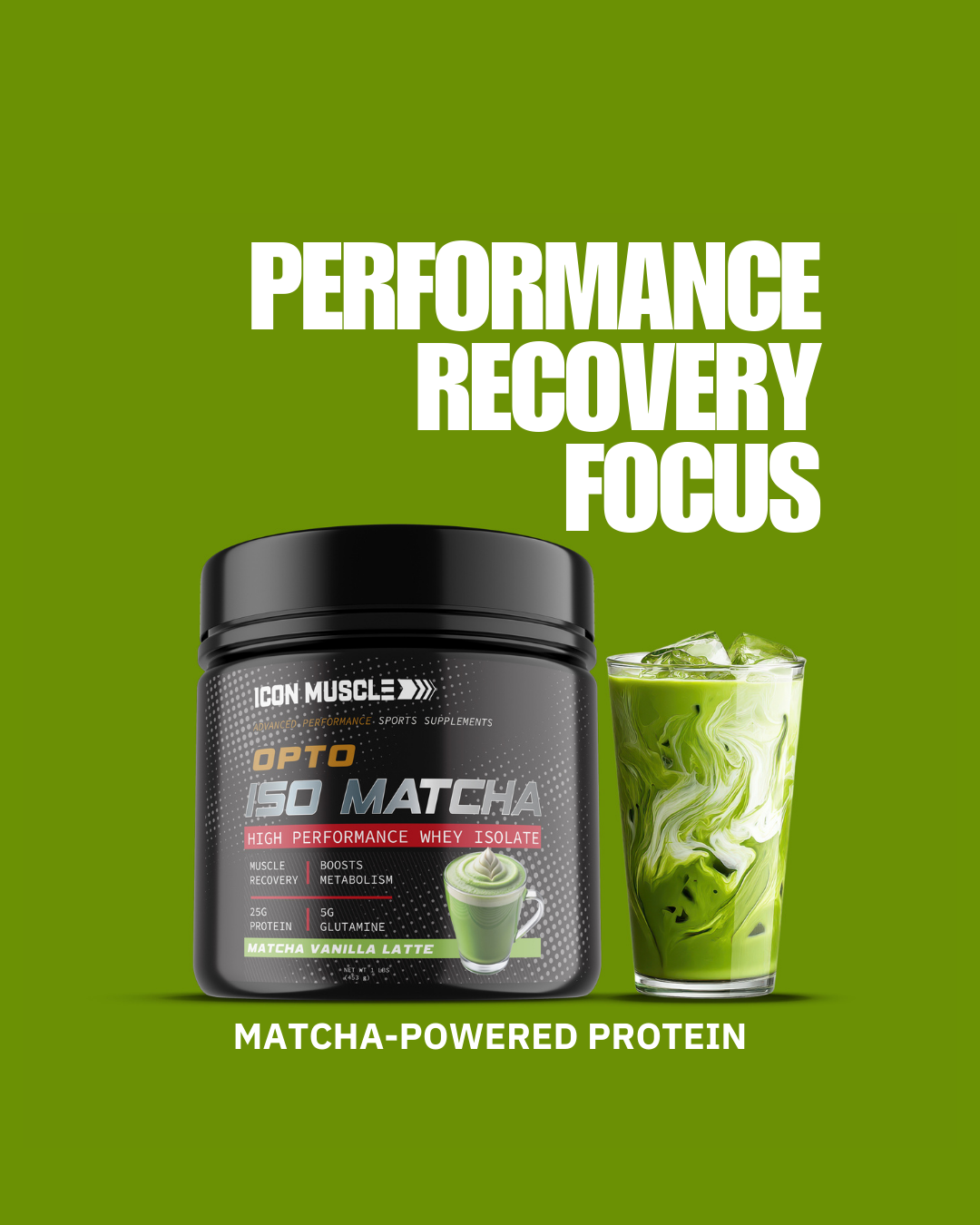 Icon Muscle Facebook ad: Designed to nourish, energize, and satisfy with nutrition…