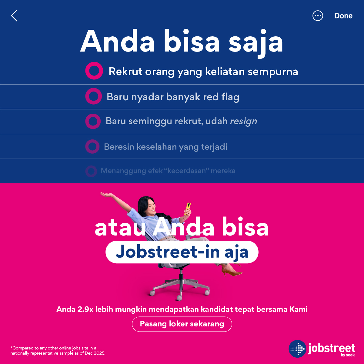 Jobstreet Indonesia Facebook ad