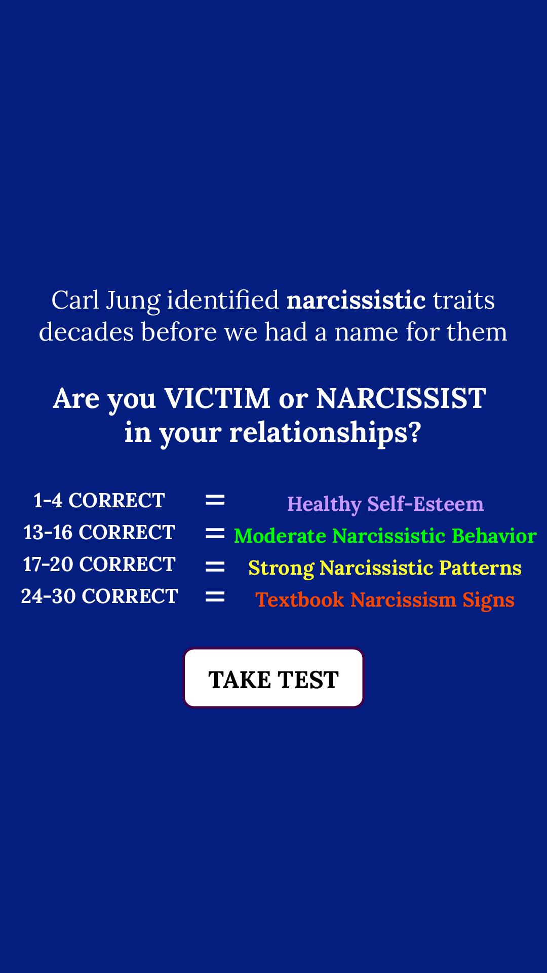 Personality Type Facebook ad
