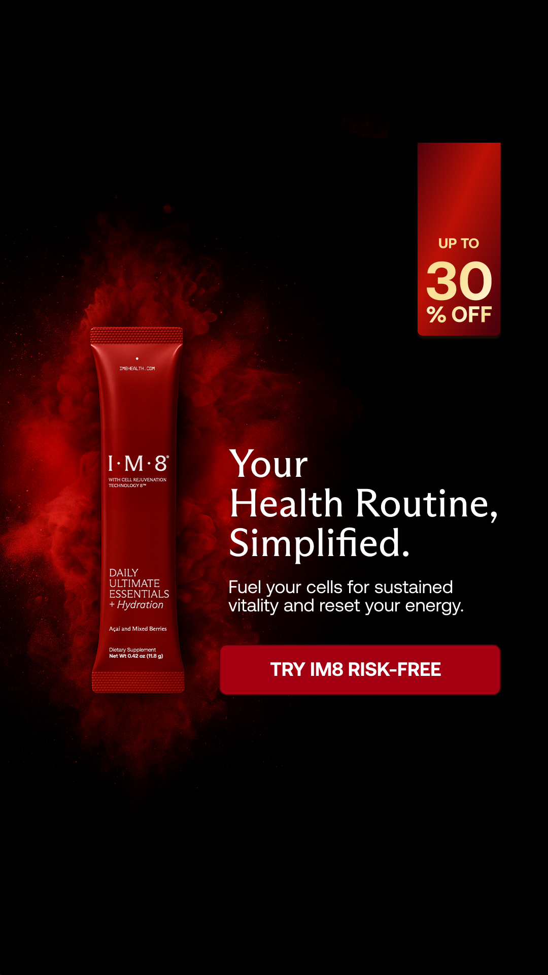 IM8 Health Facebook ad