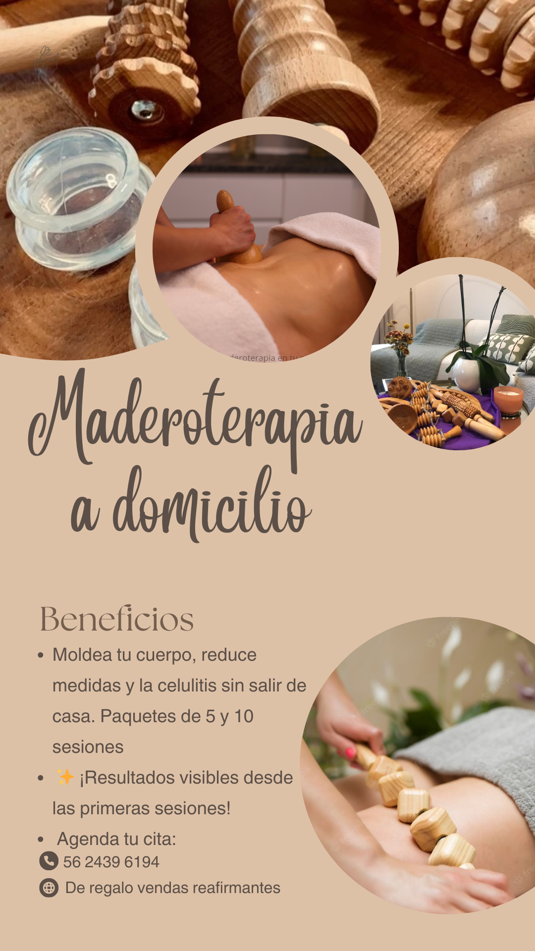 Maderoterapia a domicilio by KAN Facebook ad: Maderoterapia a domicilio