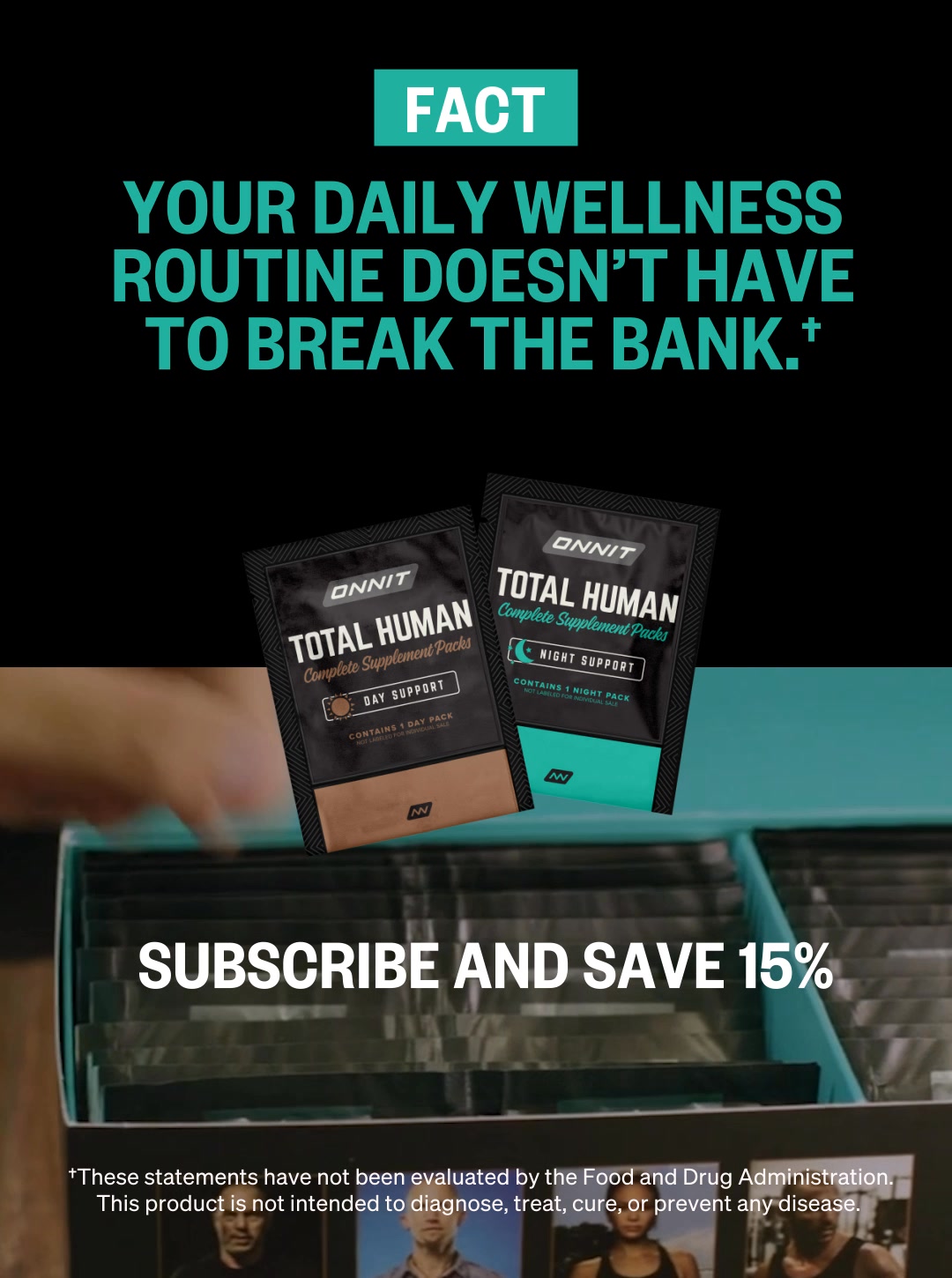 Onnit Facebook ad: Subscribe & Save 15%