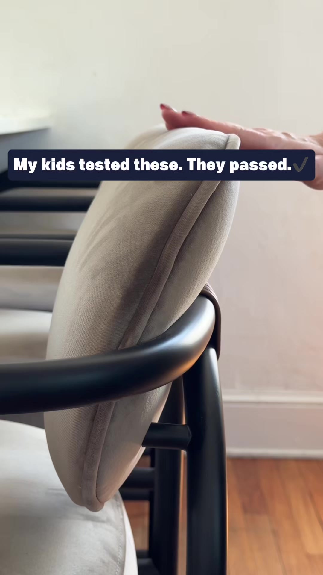 Denver Modern Facebook ad: The Velvet Stool that Survives Real Life.