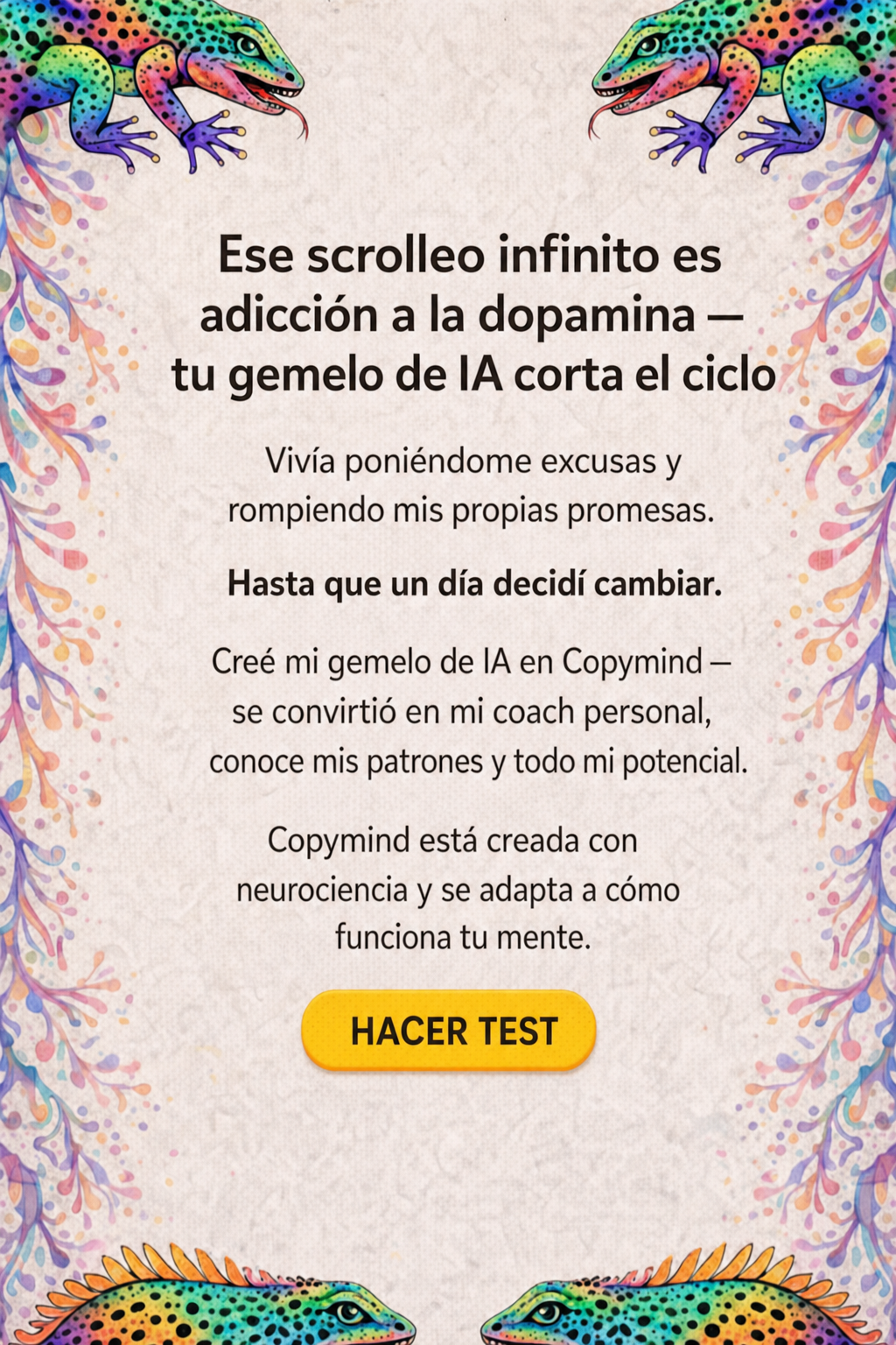 Copymind: sanación con IA Facebook ad