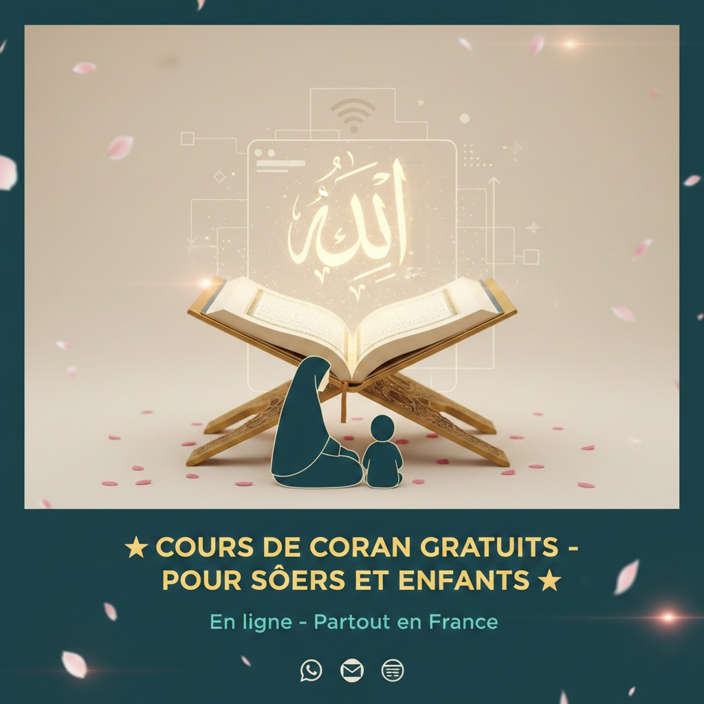 Quraan Connect Facebook ad: COURS DE CORAN GRATUITS, SŒURS & ENFANTS