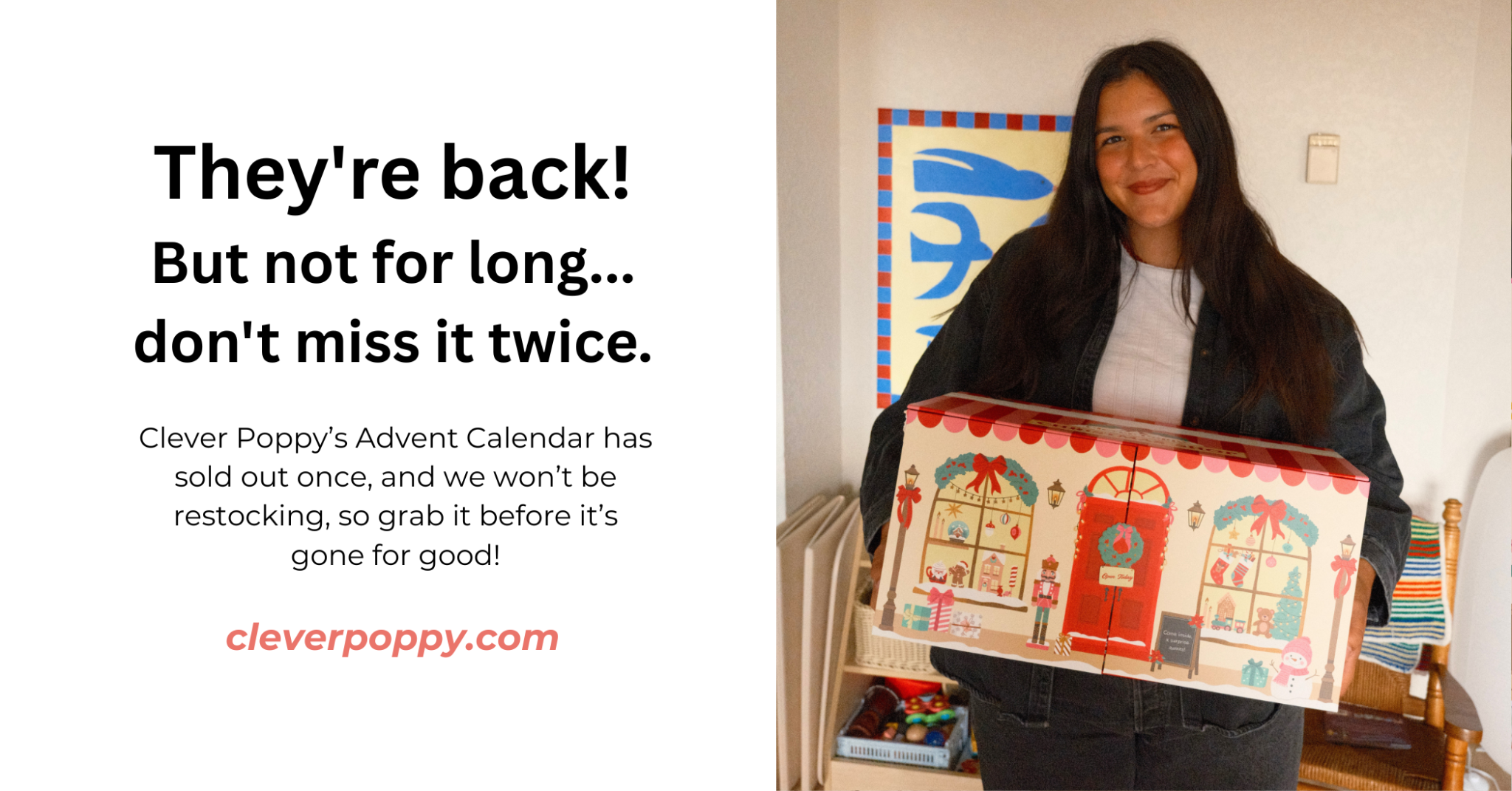 Clever Poppy Facebook ad: This is the last batch