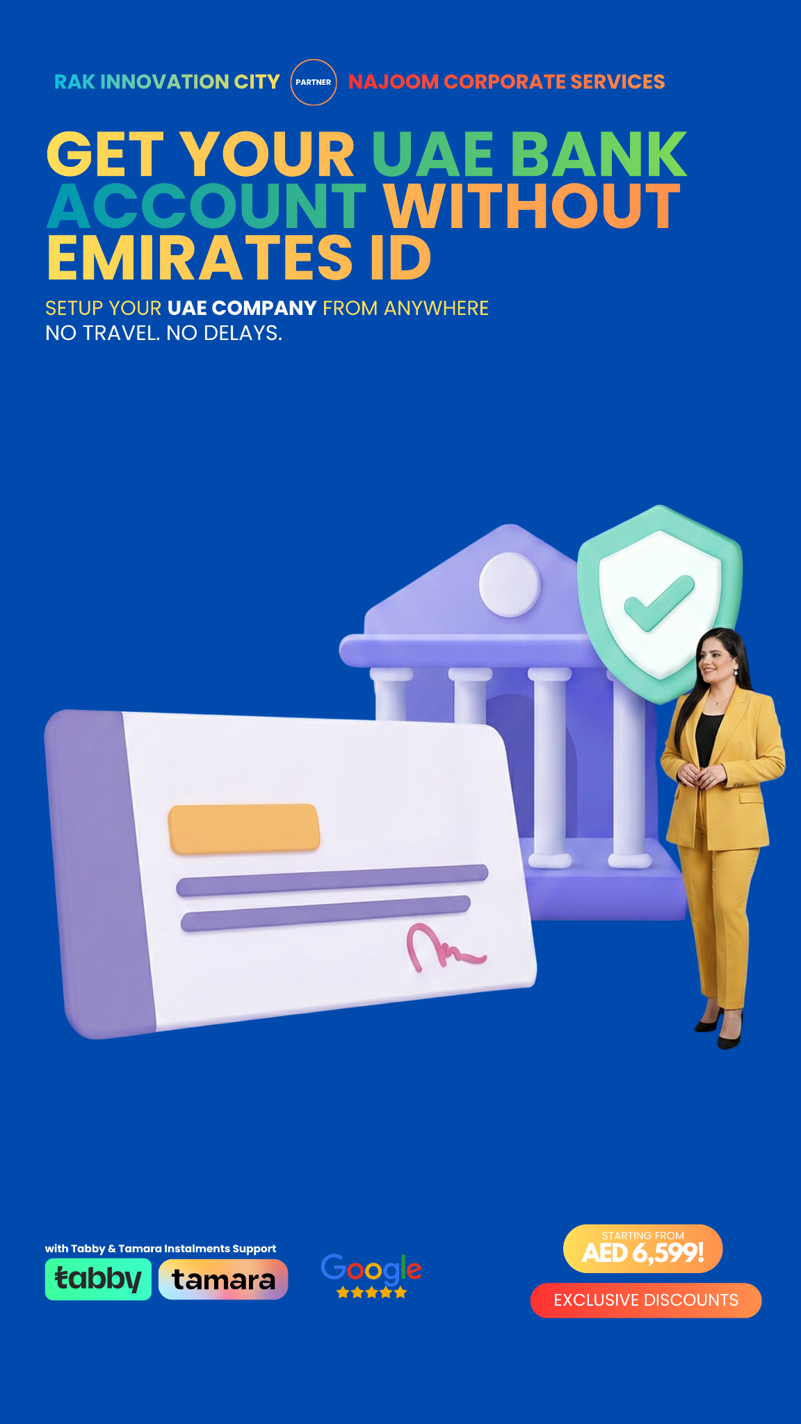 Najoom Corporate Services Facebook ad from Apr 18, 2026