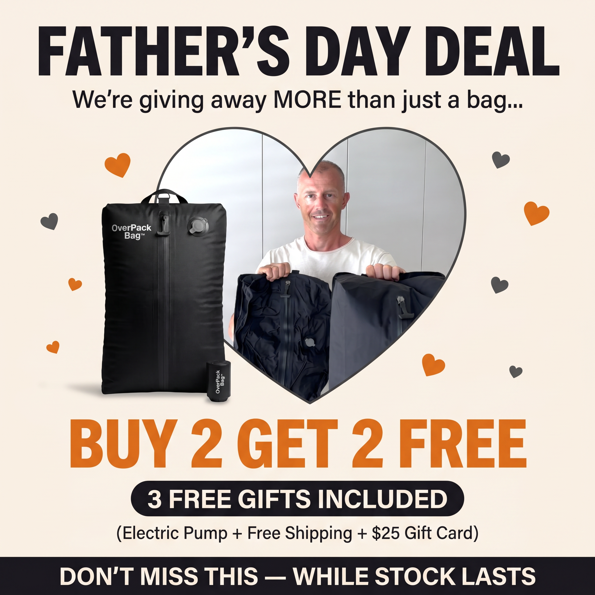 OverpackBag Facebook ad
