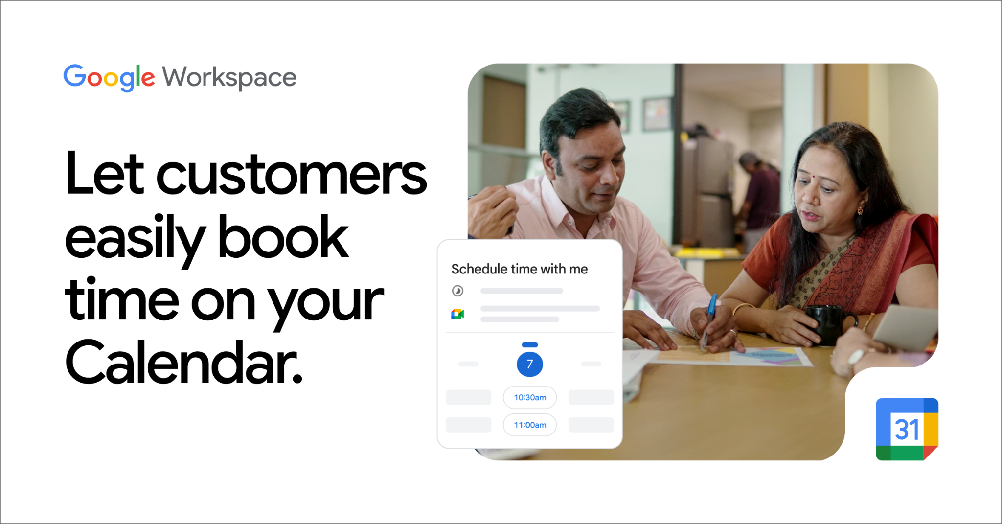 Google Workspace Facebook ad: Simplify scheduling with Google Calendar