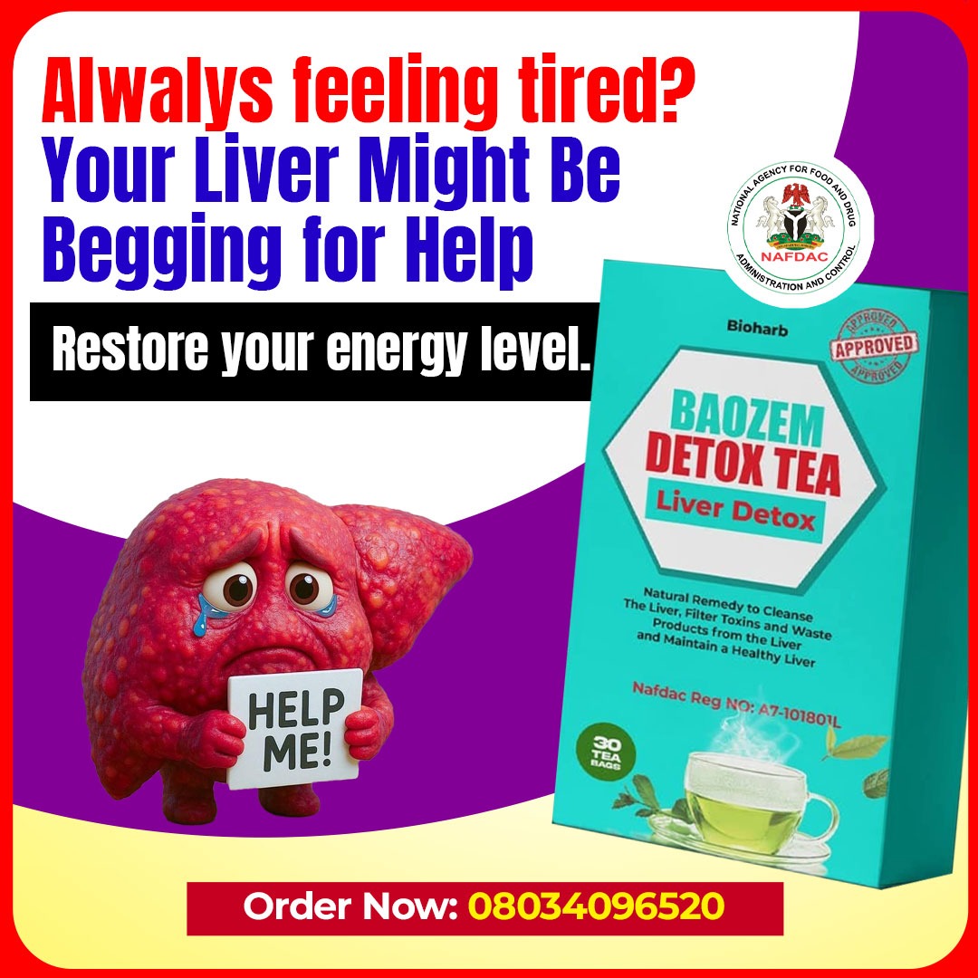 Liver Detox Facebook ad: NAFDAC APPROVED. 100% Effective