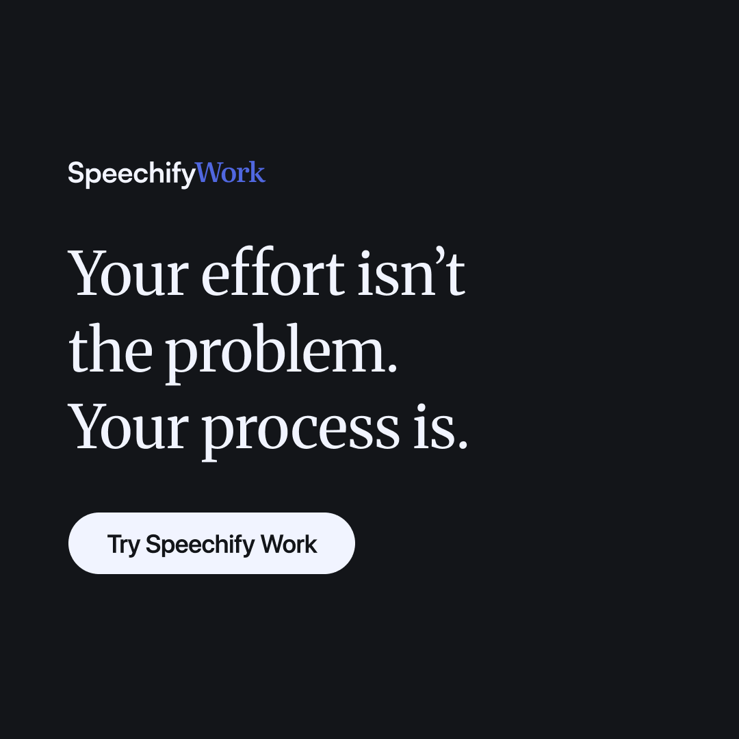 Speechify Facebook ad