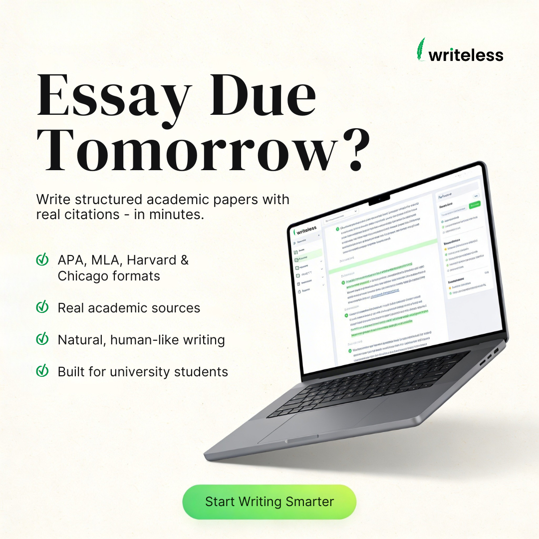 Writeless AI Facebook ad