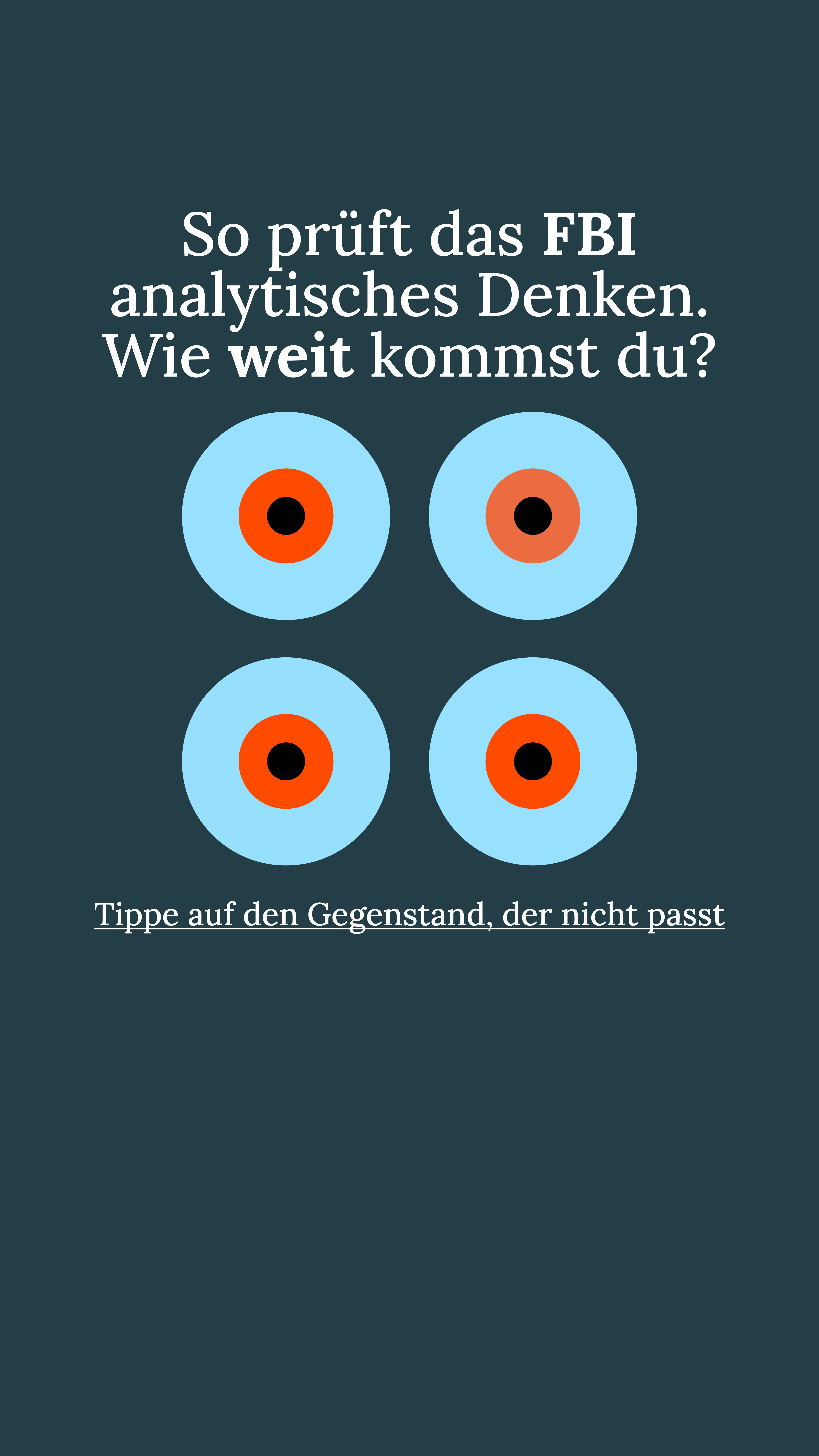 International IQ test Facebook ad